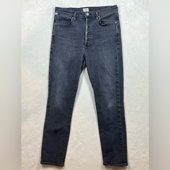 Citizen of Humanity 30 Premium Vintage Black Distressed Olivia High Rise Jean - Picture 1 of 14